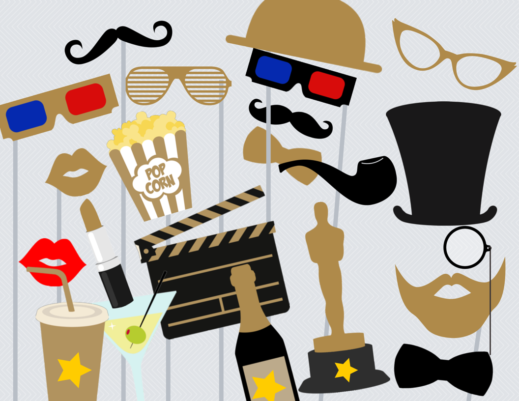 free printable movie photo booth props