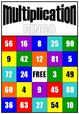 free printable multiplication bingo cards