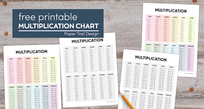 free printable multiplication facts