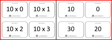 free printable multiplication table flash cards