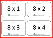 Printable Math Flash Cards for Multiplication