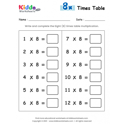 free printable multiplication table sheets