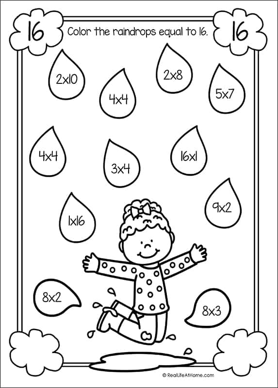 free printable multiplication worksheet elementary
