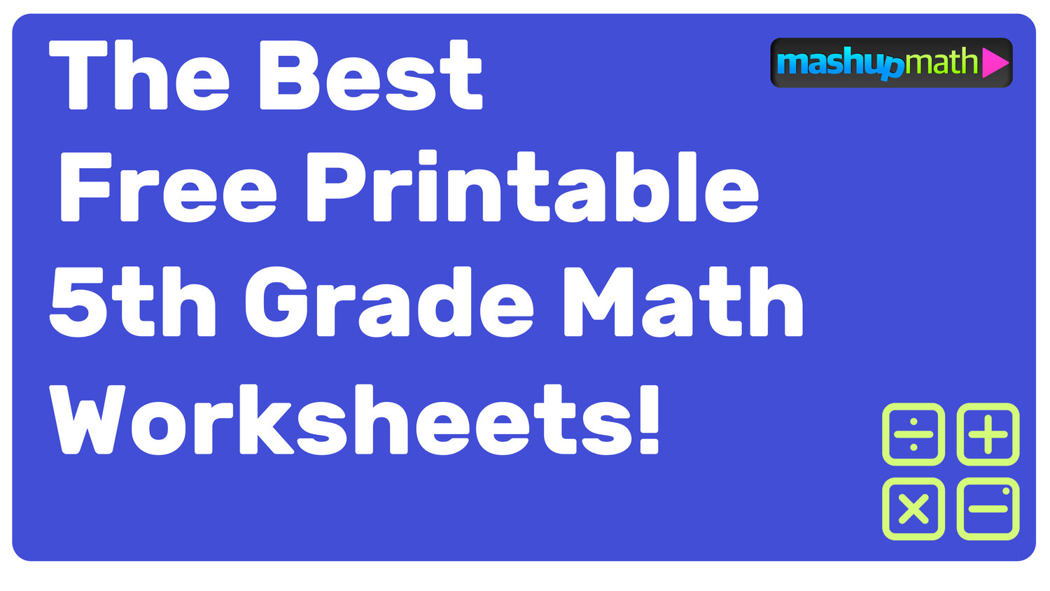 free printable multiplication worksheet for 5th grade