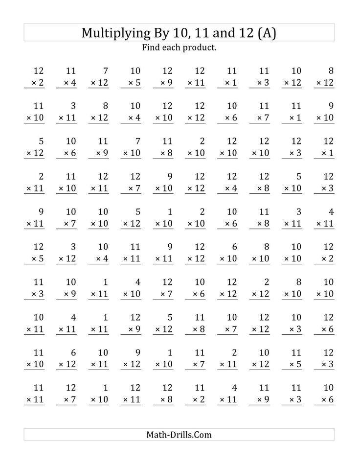 free printable multiplication worksheets for middle school