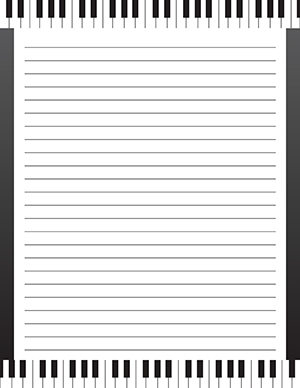 free printable music stationery