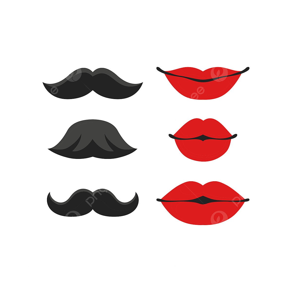 free printable mustache and lips photo booth props