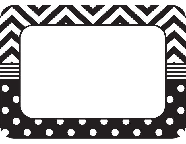 Black White Chevron Gift Tags - 6 Free PDF Printables | Printablee