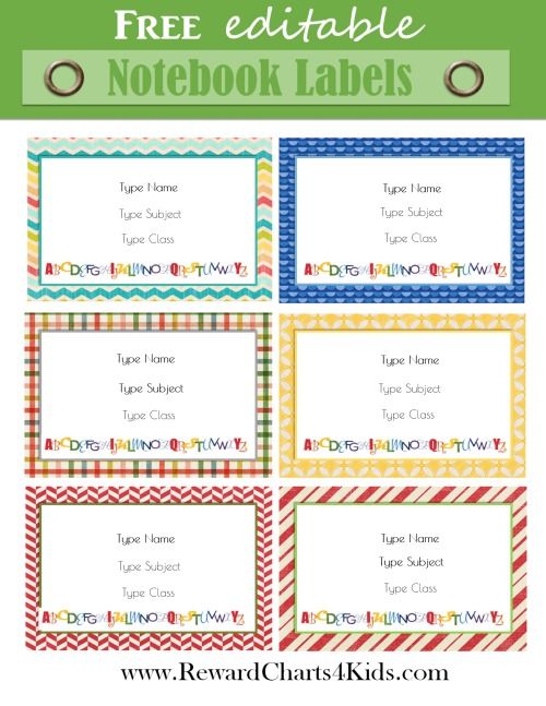 free printable name tags for school books
