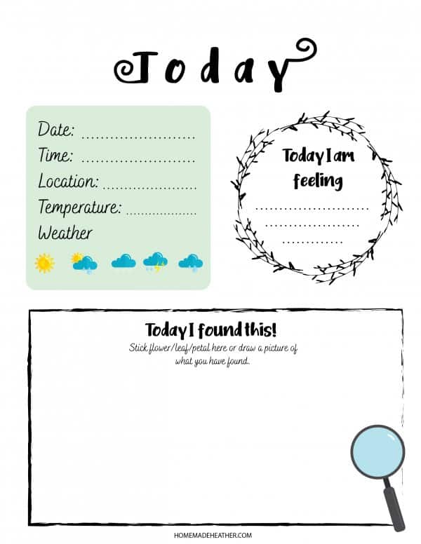 free printable nature journal