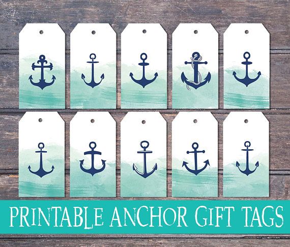Gift tags Printable nautical gift tags Birthday gift tags ...