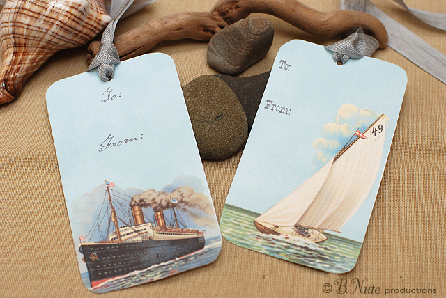 bnute productions: Free Printable Nautical Gift Tags