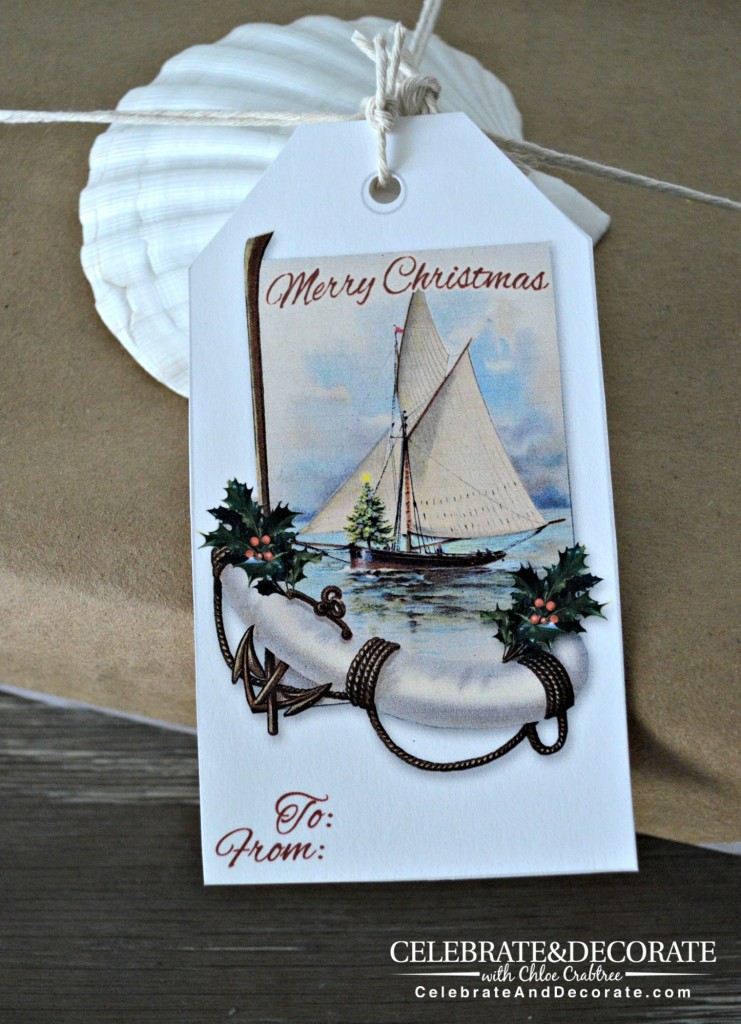 Nautical Christmas Gift Tags Free Printable - Celebrate &  Decorate