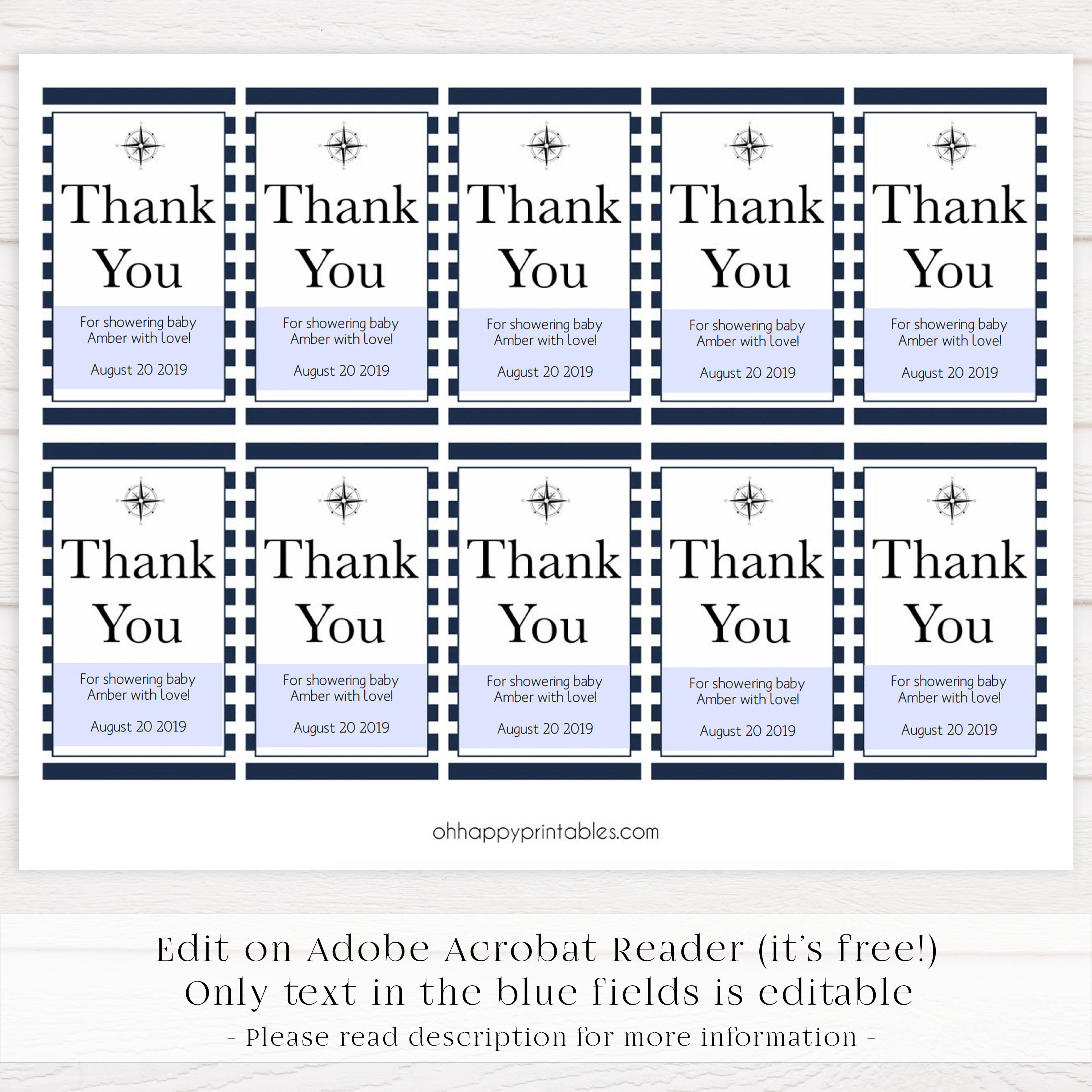free printable nautical gift tags