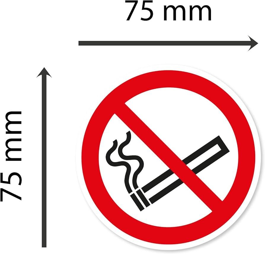 stika.co Ensure Smoke-Free Spaces: Pack of 2 Clear Vinyl No ...