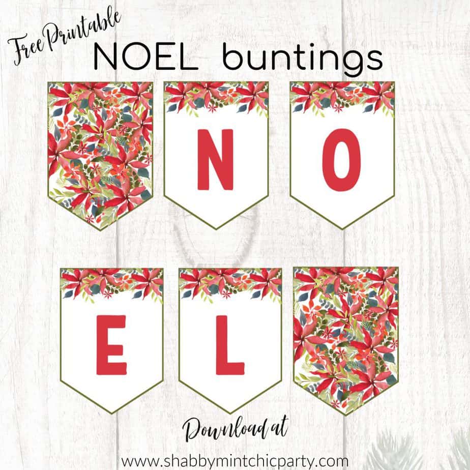 free printable noel banner