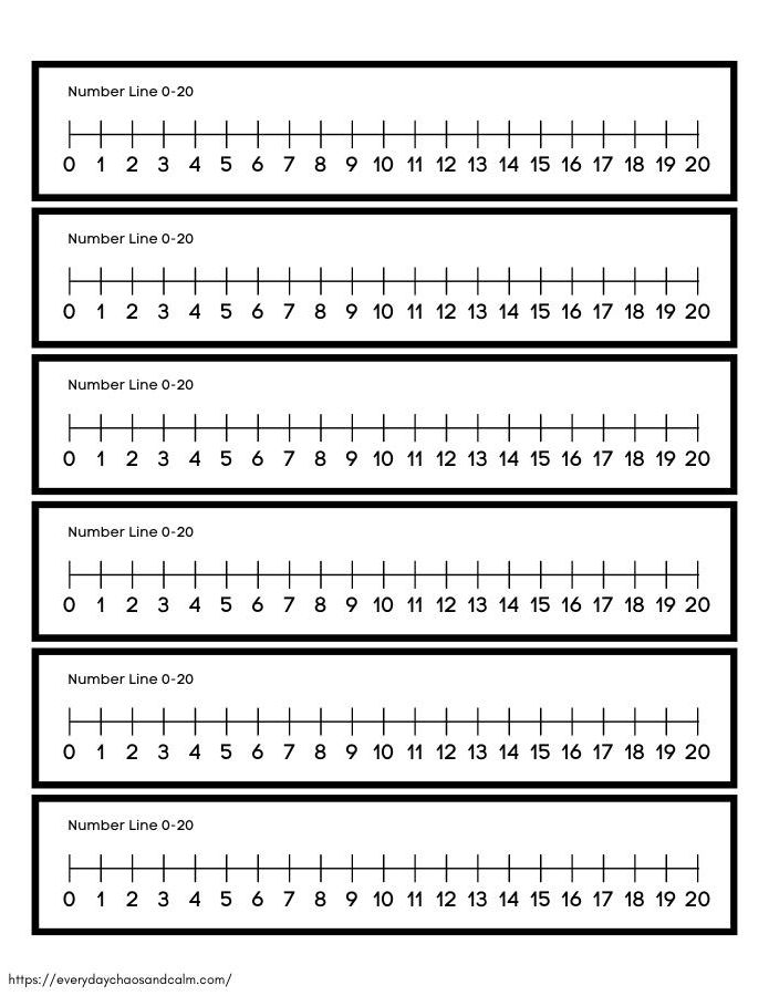 Free Printable Number Lines