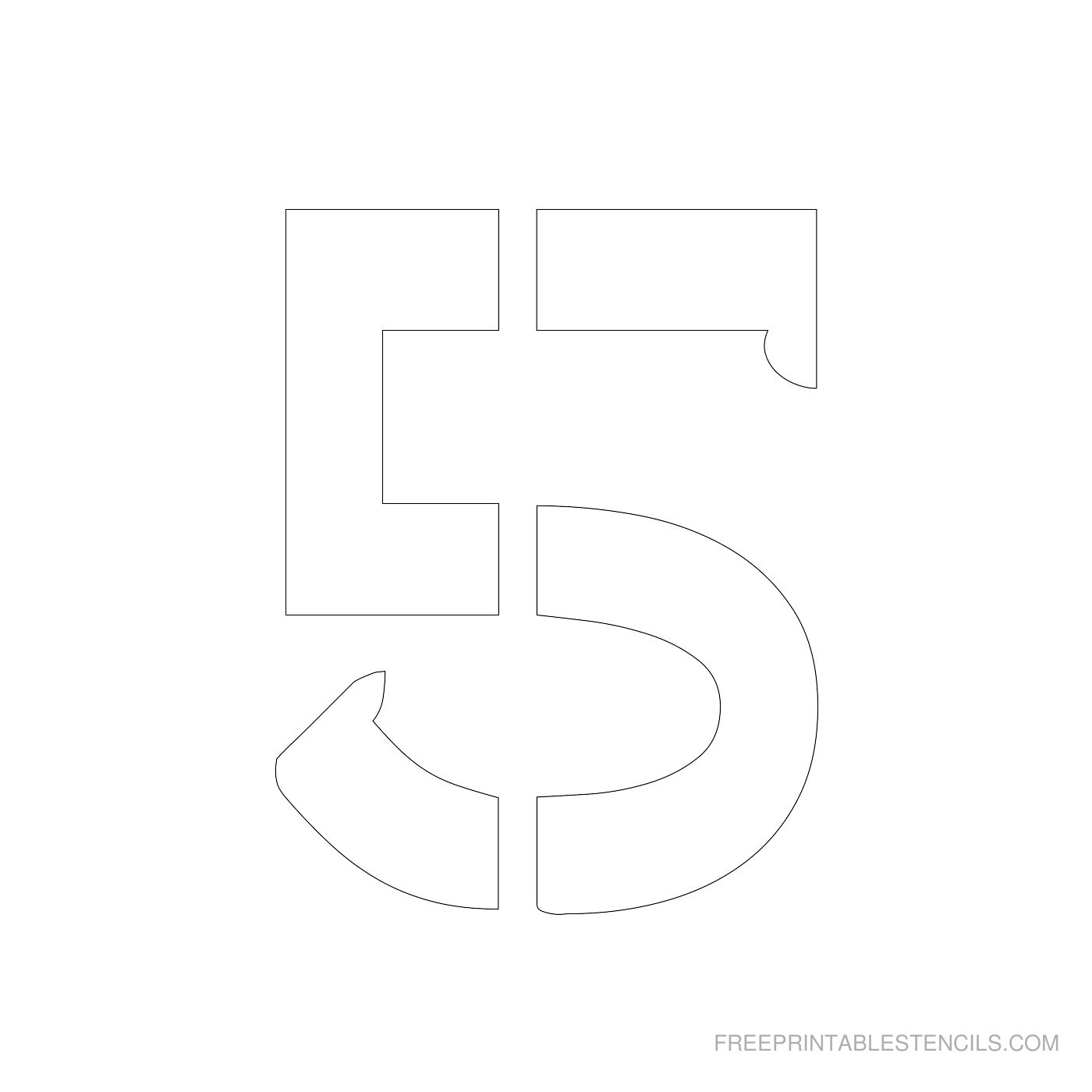 free printable number stencils for painting