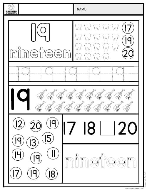 free printable number worksheet for preschoolers