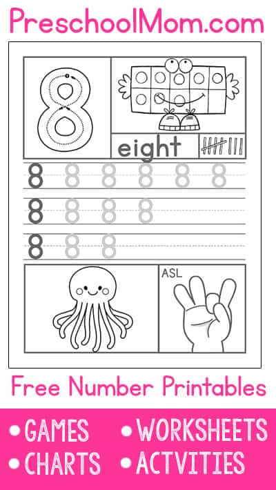 free printable number worksheet for preschoolers