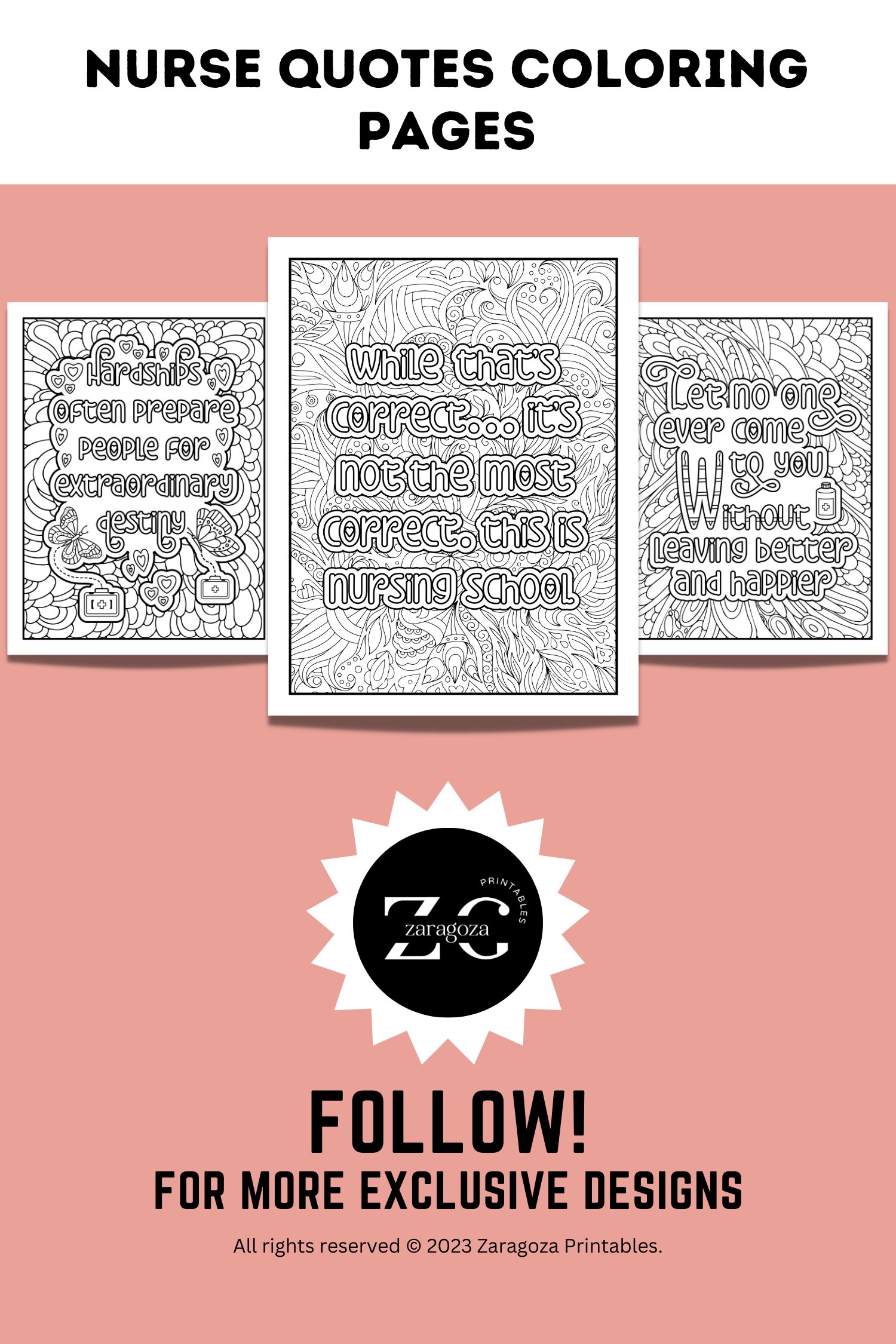 Nurse Quotes Coloring Pages For Adults - Motivation Quotes