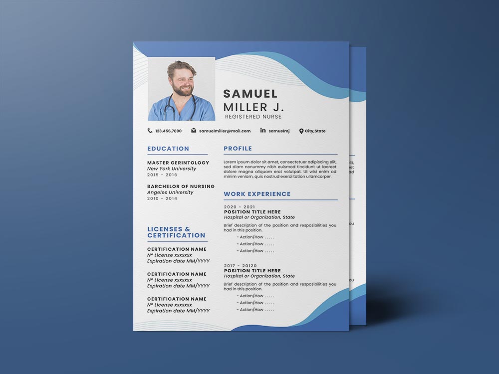 Free Registered Nurse Resume Template for your Job Interview