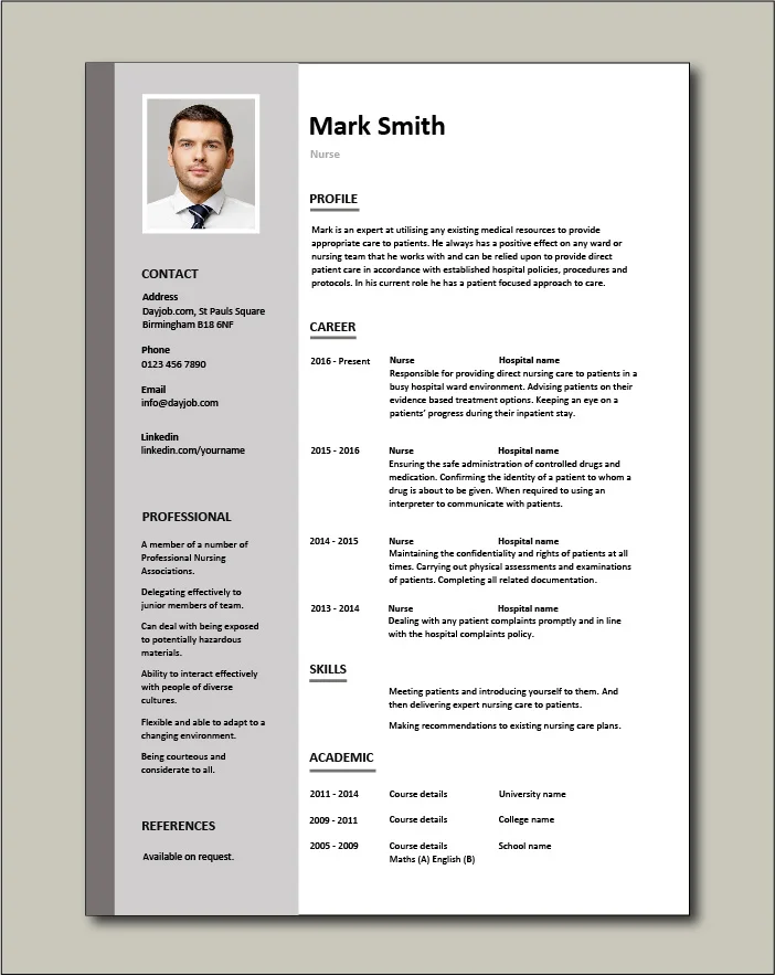 free printable nursing resume templates