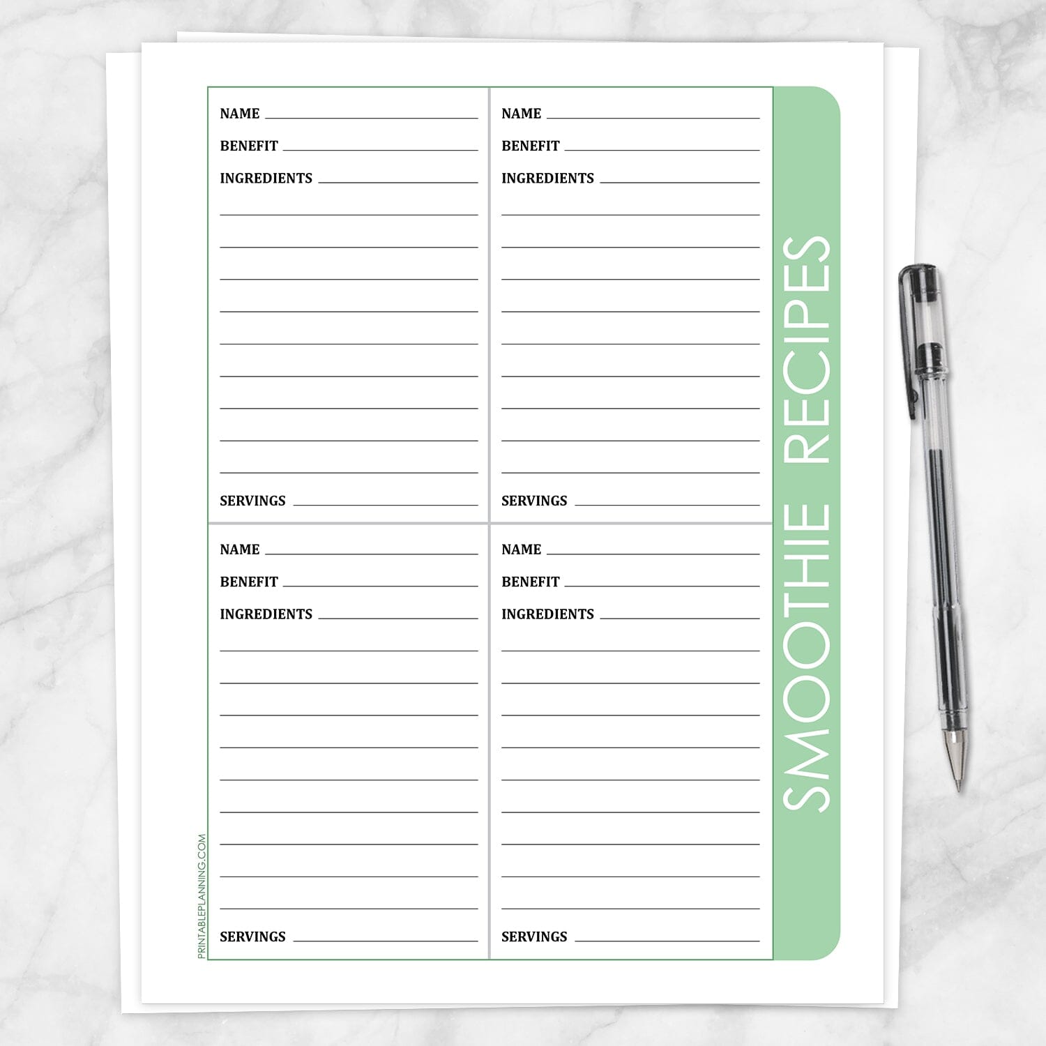 free printable nutribullet recipes