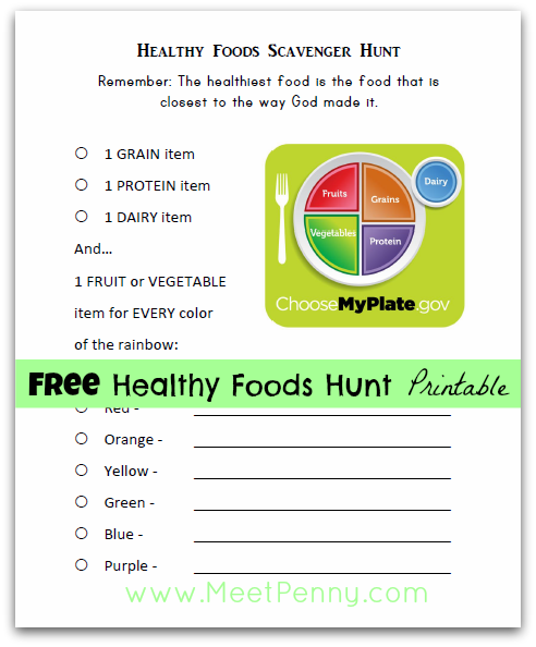free printable nutrition worksheet