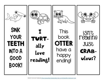 Ocean Themed Bookmarks