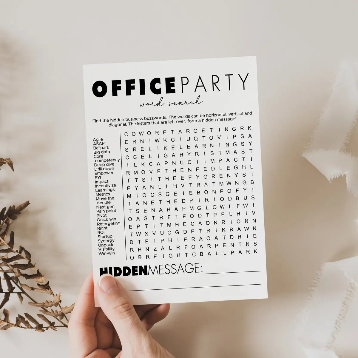 free printable office games