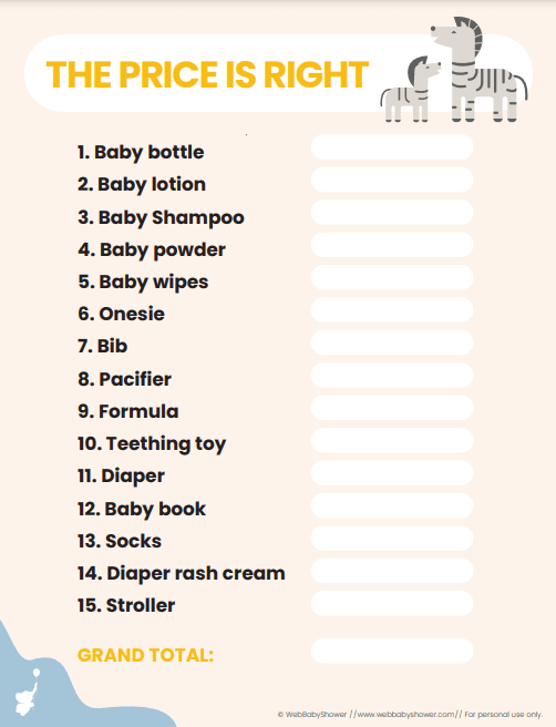 10 Free Printable Baby Shower Games - Download Instantly!