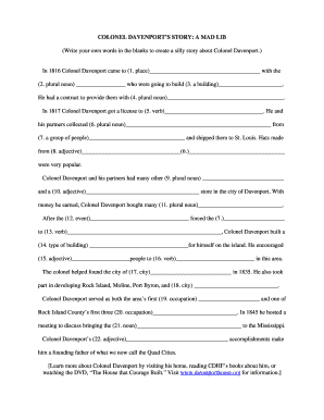 free printable office mad libs