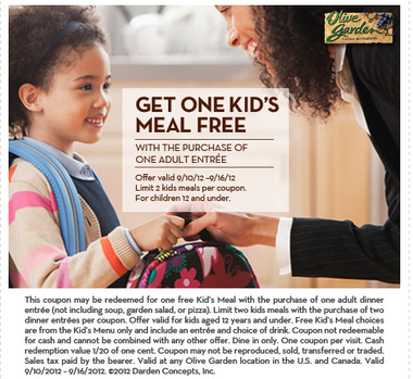 free printable olive garden coupons