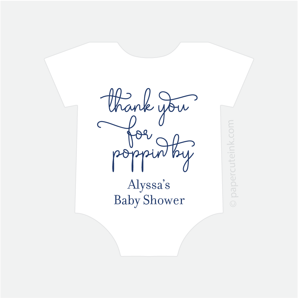 Thanks for Popping By Baby Shower Labels - Paper Cute Ink