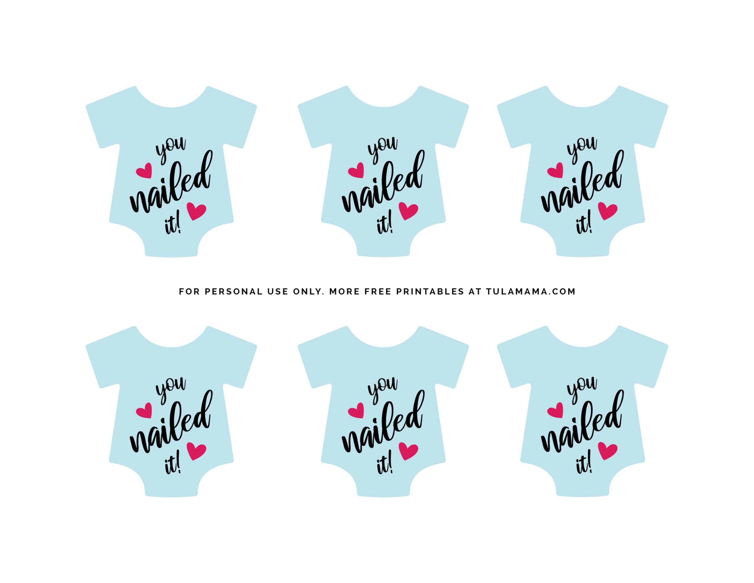 Free Printable Baby Onesie Template For Baby Shower Decorations ...