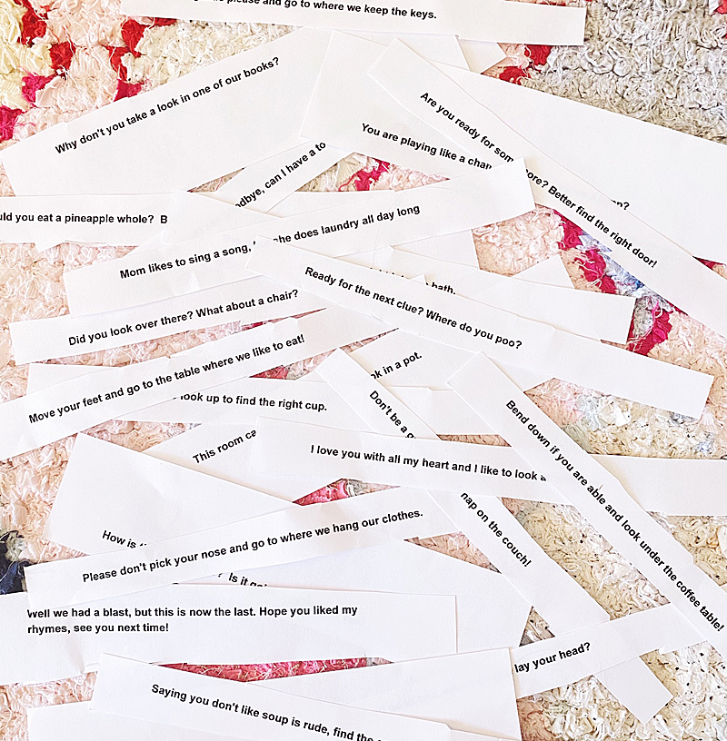 free printable outdoor treasure hunt clues