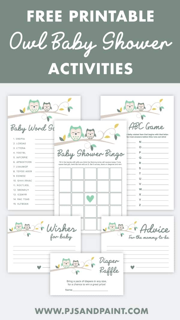 Free Printable Owl Baby Shower Games | Owl Theme Baby Shower