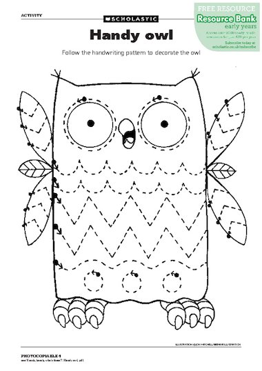 Handy Owl FREE Early Years Teaching Resource Scholastic 