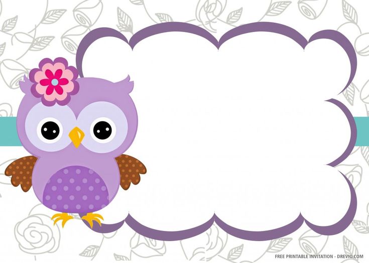 Free Printable Owl Invitation Templates