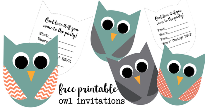 free printable owl invitations templates