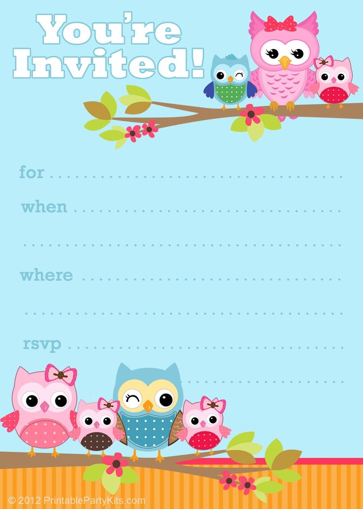 free printable owl invitations templates
