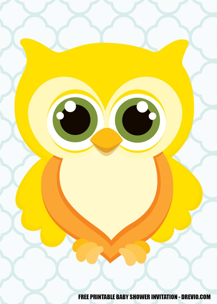 FREE Printable Owl Baby Shower Invitation Templates
