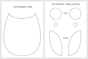 Sponge Painted Owl Craft for Kids with Owl Template - Buggy and Buddy