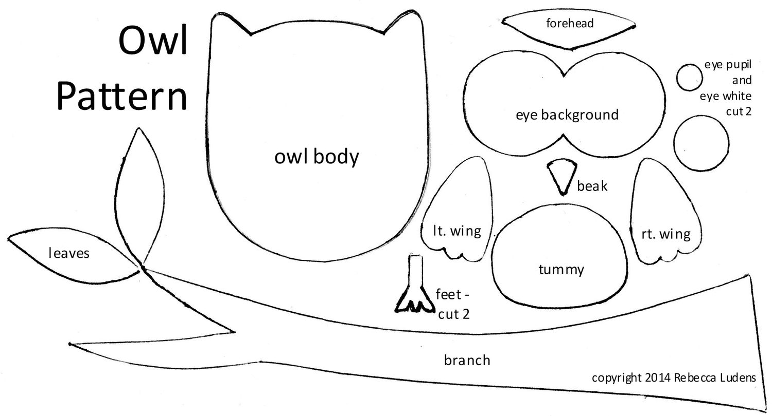 Free Owl Pattern for Scrapbooking and Greeting Cards