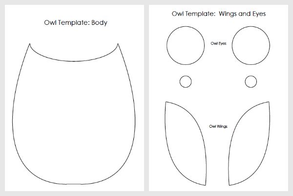 Sponge Painted Owl Craft for Kids with Owl Template