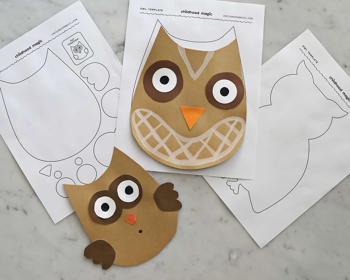 free printable owl recipe cards