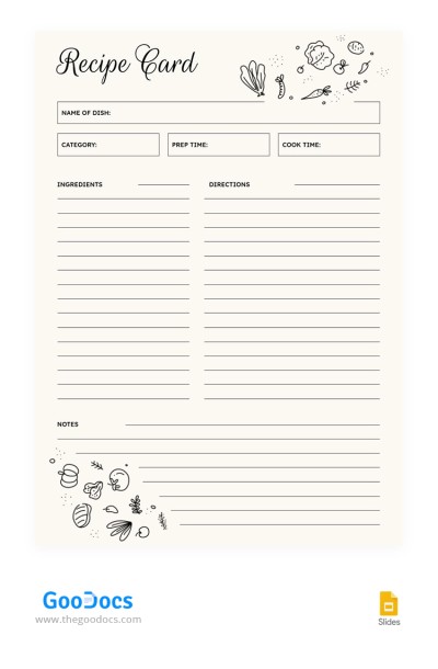 free printable owl recipe cards