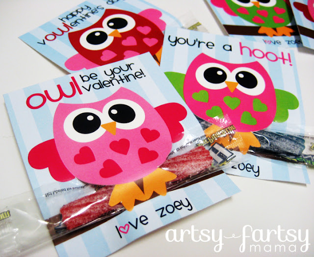 free printable owl recipe cards