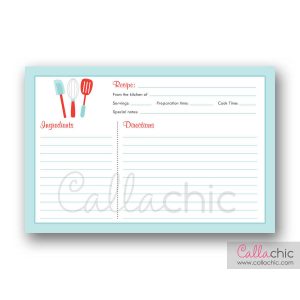 free printable owl recipe cards
